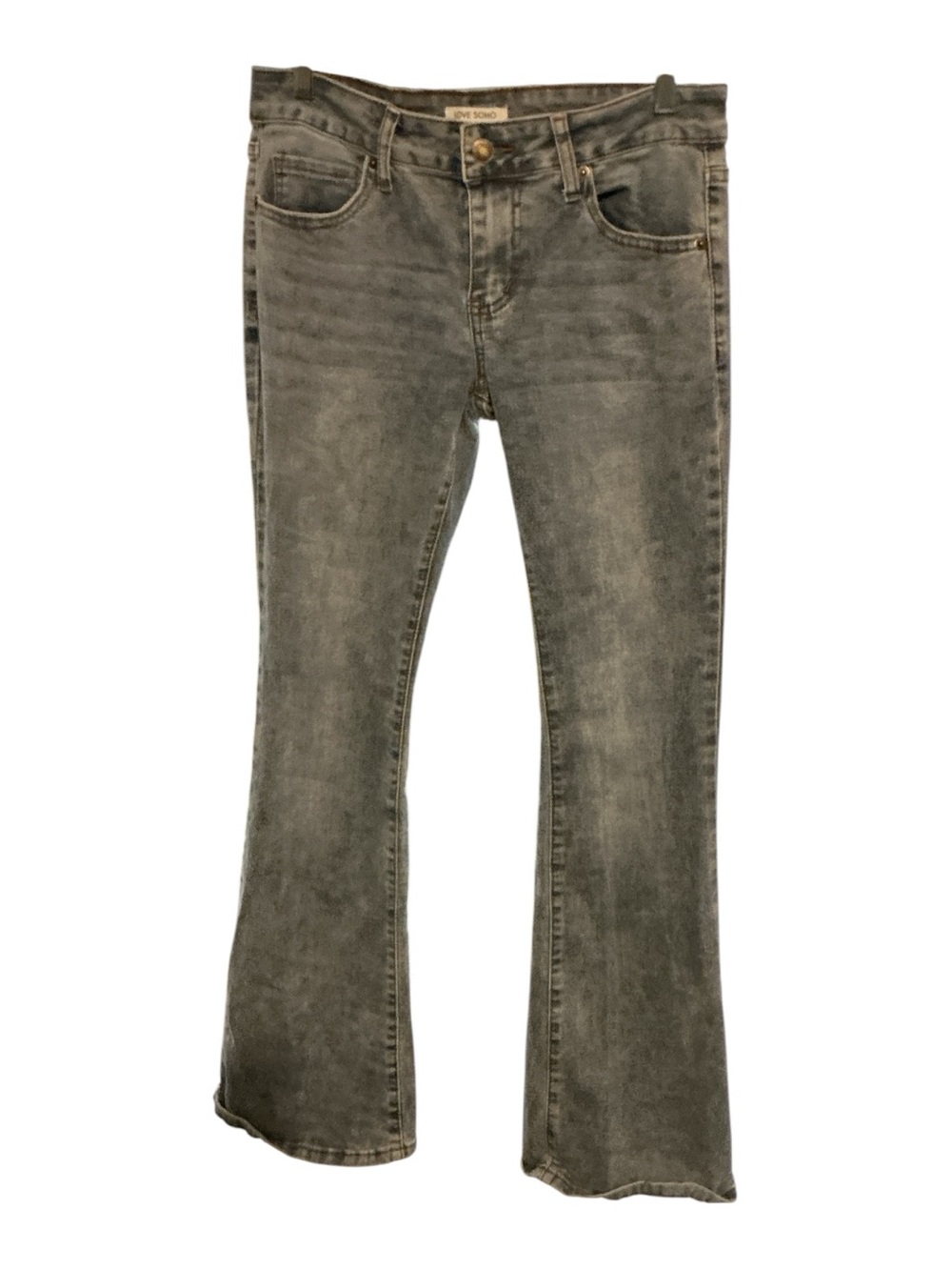 Women's Love SoHo Gray Washed Flare Jeans